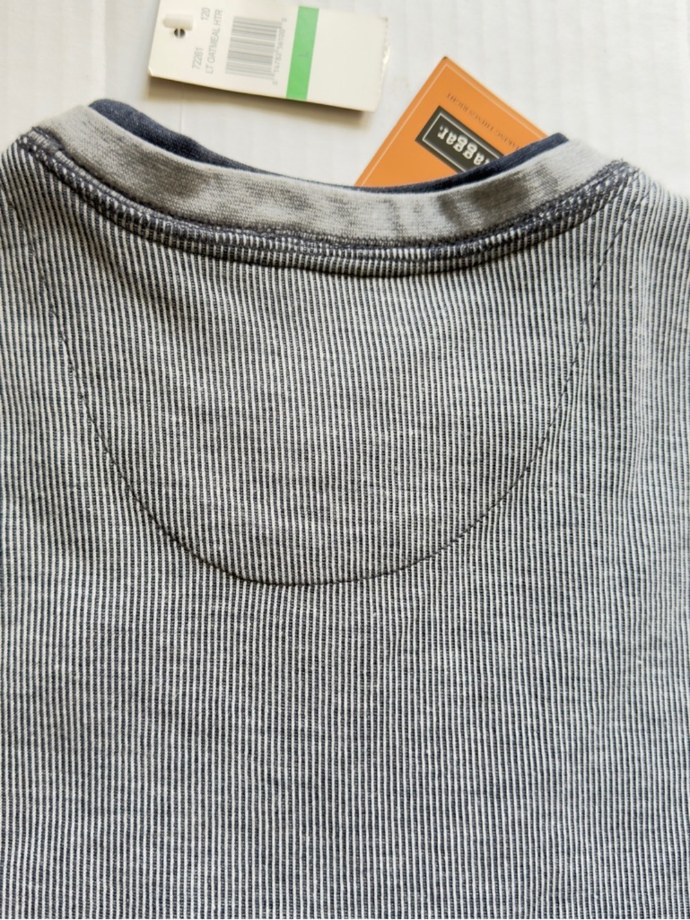 Haggar Heather Grey Long Sleeve Henley - Picture 8 of 9